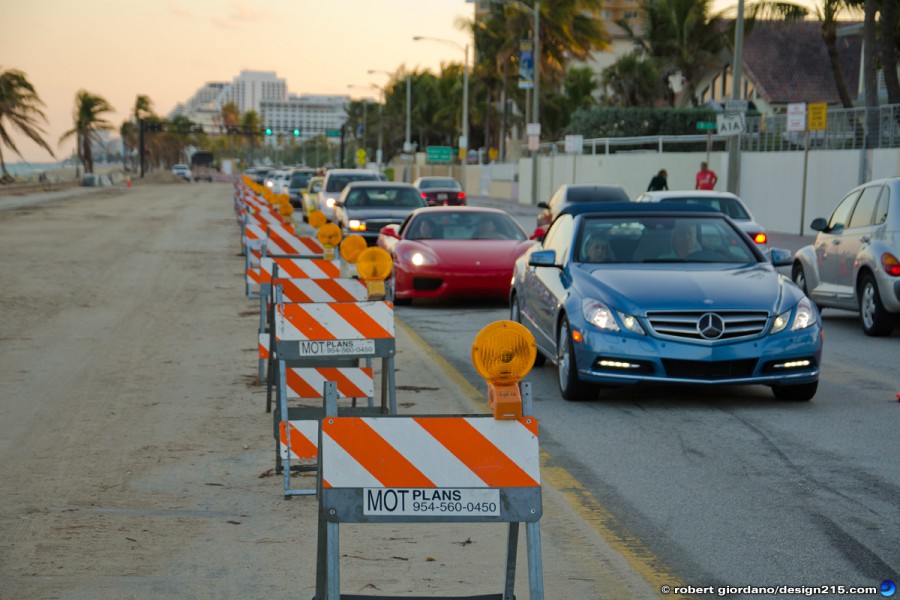 Nov 26 2012 Two Lane Road - A1A Flooding, Fort Lauderdale