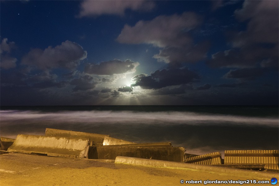 Nov 29 2012 Full Moon Over A1A - A1A Flooding, Fort Lauderdale