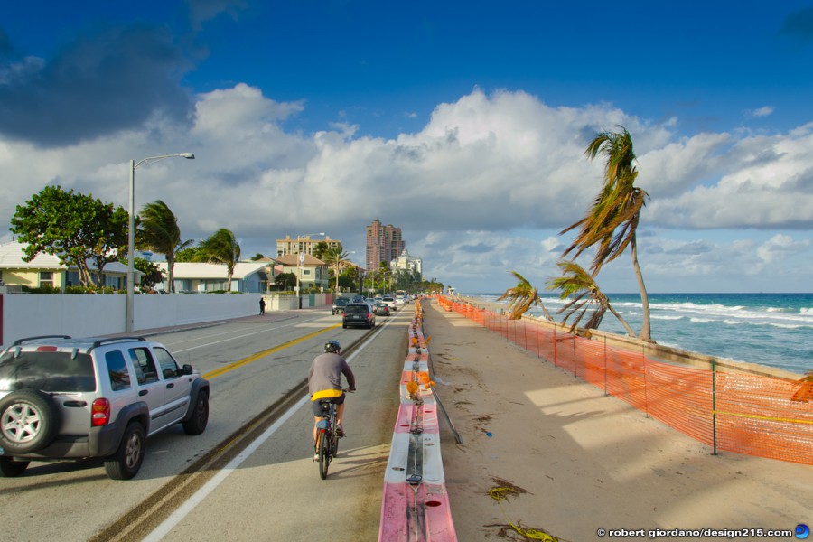 Dec 02 2012 A1A One Lane Road - A1A Flooding, Fort Lauderdale